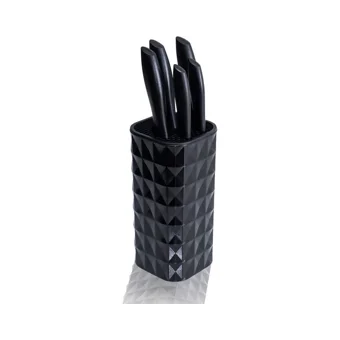 Cooker CKR2870 Akrilik Plastik Standlı 6 Parça Bıçak Seti Siyah