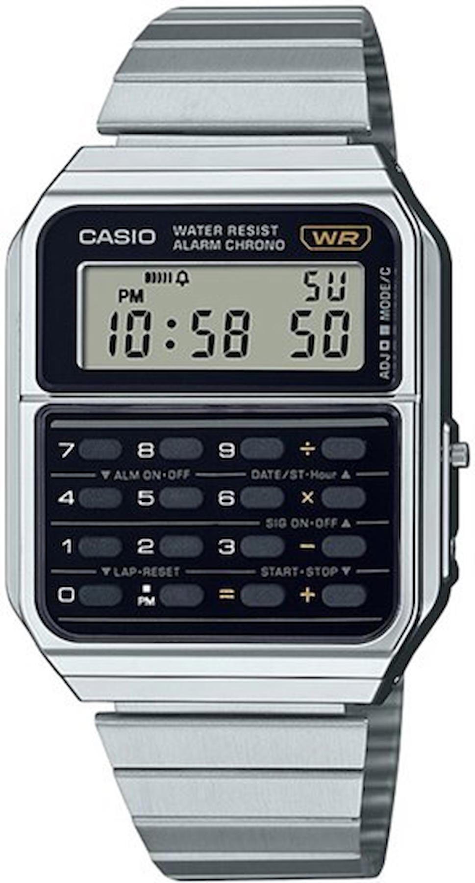 Casio CA-500WE-1ADF Takvimli 34.4 mm Çelik Kordon Dijital Erkek Kol Saati