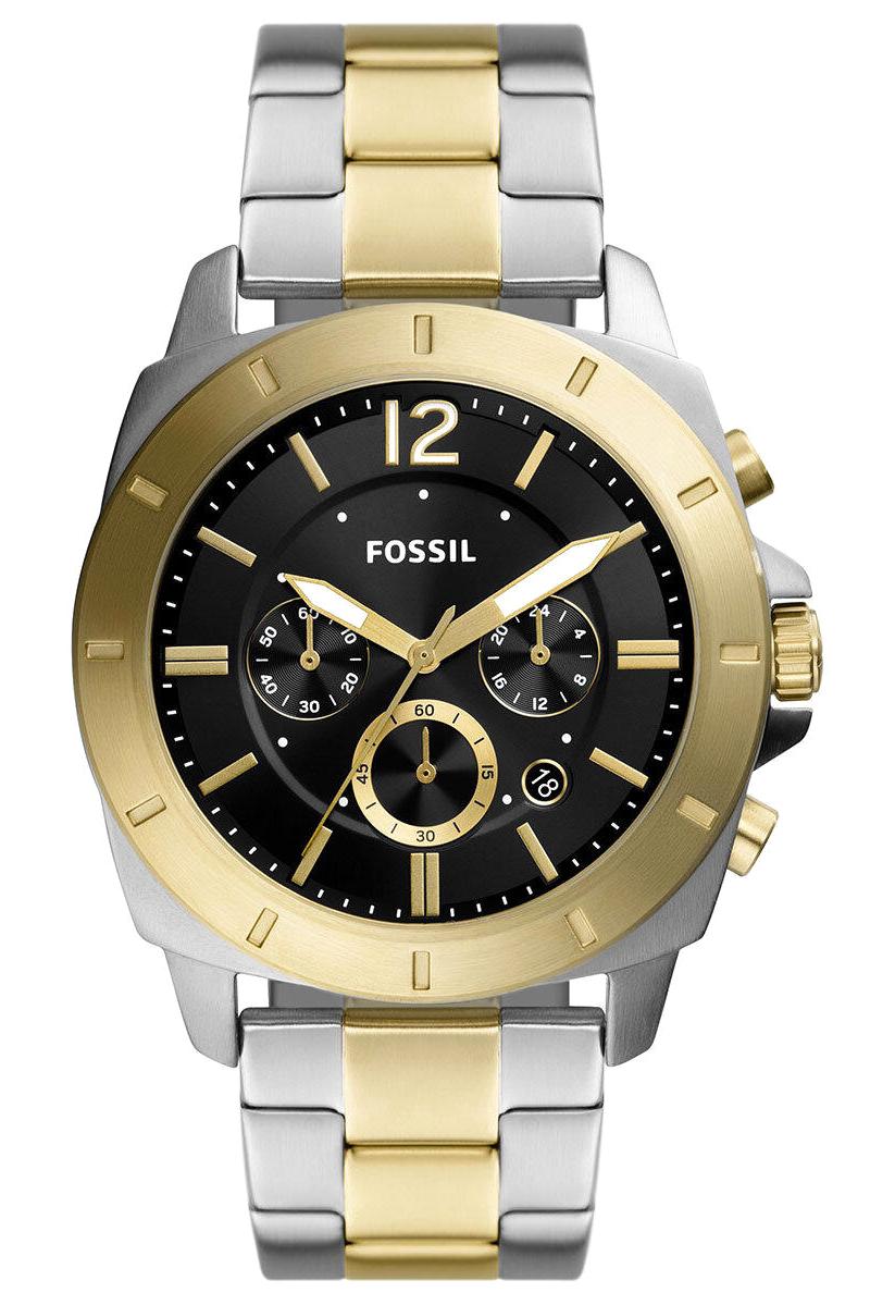Fossil FBQ2815 Takvimli 45 mm Altın-Çelik Kordon Analog Erkek Kol Saati