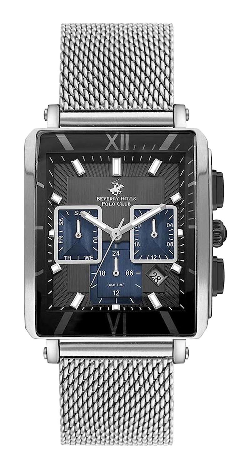 Beverly Hills Polo Club BP3283X350 Takvimli 38 mm Gri Plastik Kordon Analog Erkek Kol Saati