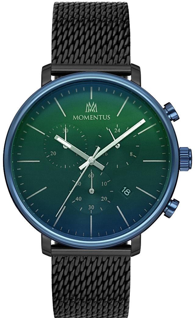 Momentus CC292T-10SX Takvimli 43 mm Siyah Çelik Kordon Analog Kol Saati
