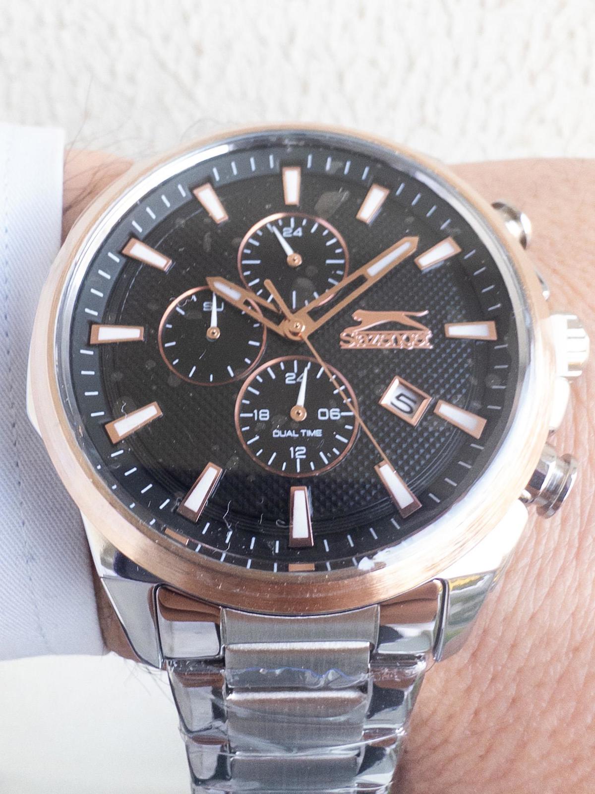 Slazenger SLR.LMG.2104.2.03 Takvimli 41-45 mm Çelik Kordon Analog Erkek Kol Saati