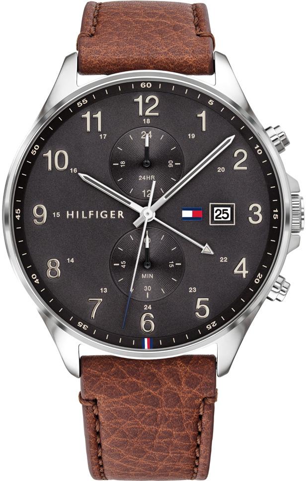 Tommy Hilfiger TH1791710 Takvimli 44 mm Kahverengi Deri Kordon Analog Erkek Kol Saati