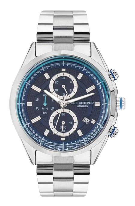 Lee Cooper LC07399.390-NM Takvimli 44 mm Çelik Kordon Analog Erkek Kol Saati