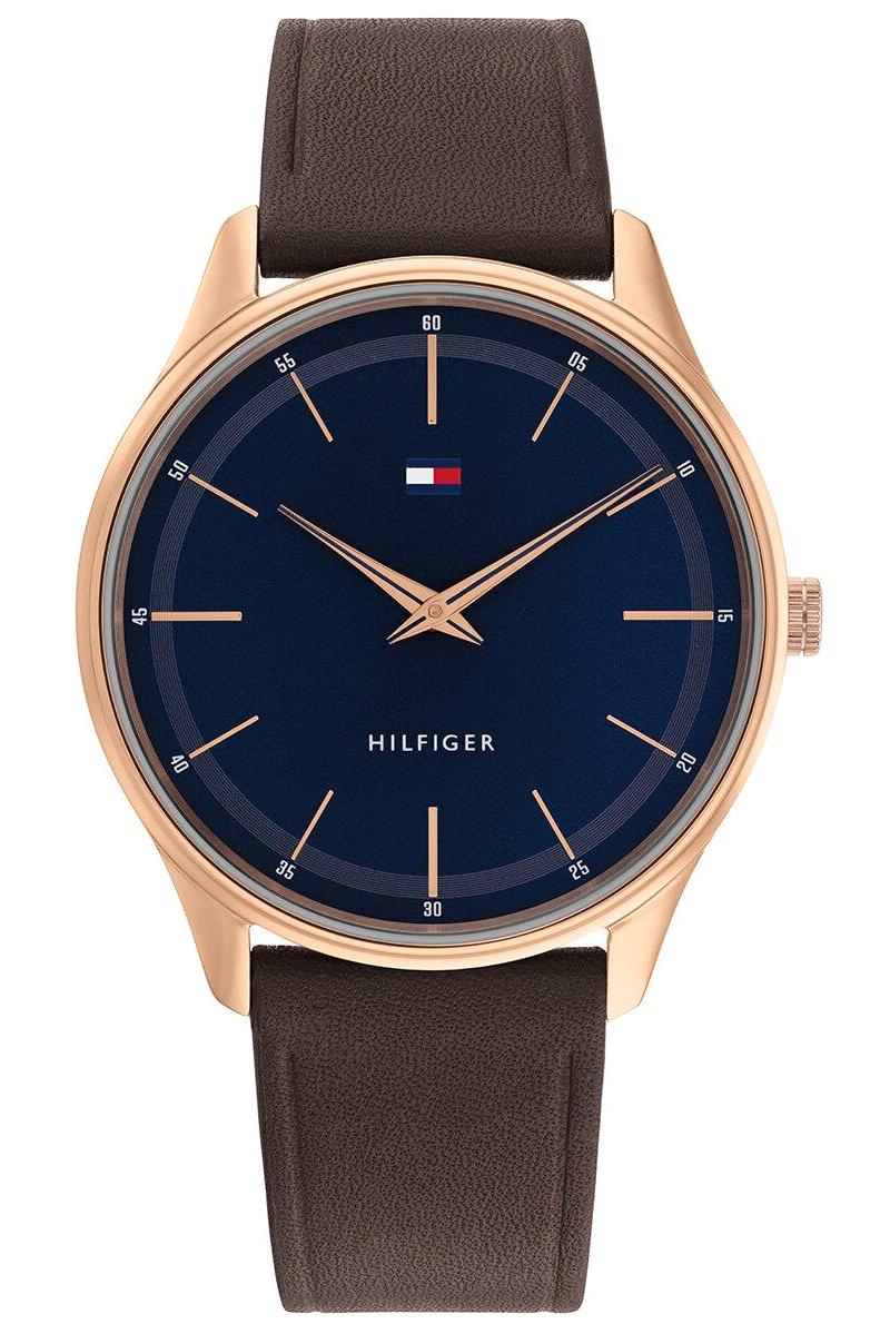Tommy Hilfiger TH1710466 Takvimli 44 mm Kahverengi Deri Kordon Analog Erkek Kol Saati