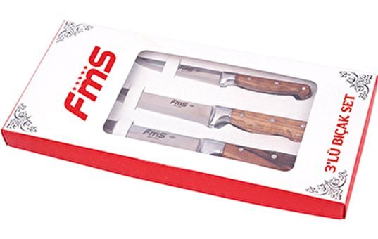 Fms Bıçak Seti 3lü 3562 - Ahşap