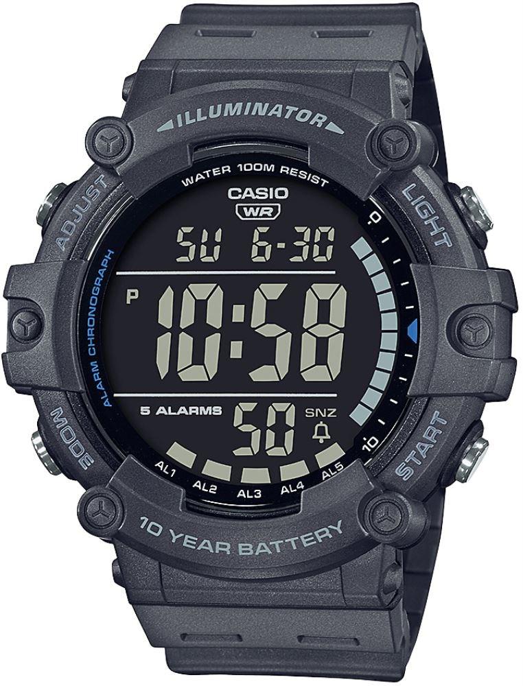 Casio AE-1500WH Takvimli 51.2 mm Füme Silikon Kordon Analog Erkek Kol Saati