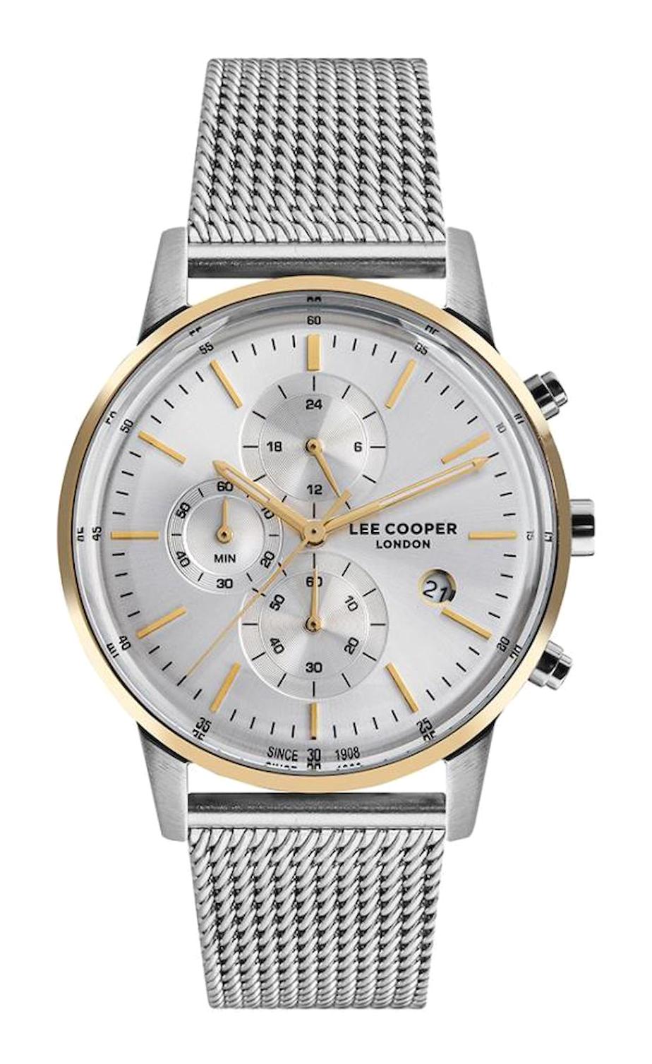 Lee Cooper LC07211.230 Takvimli 44 mm Çelik Kordon Analog Erkek Kol Saati