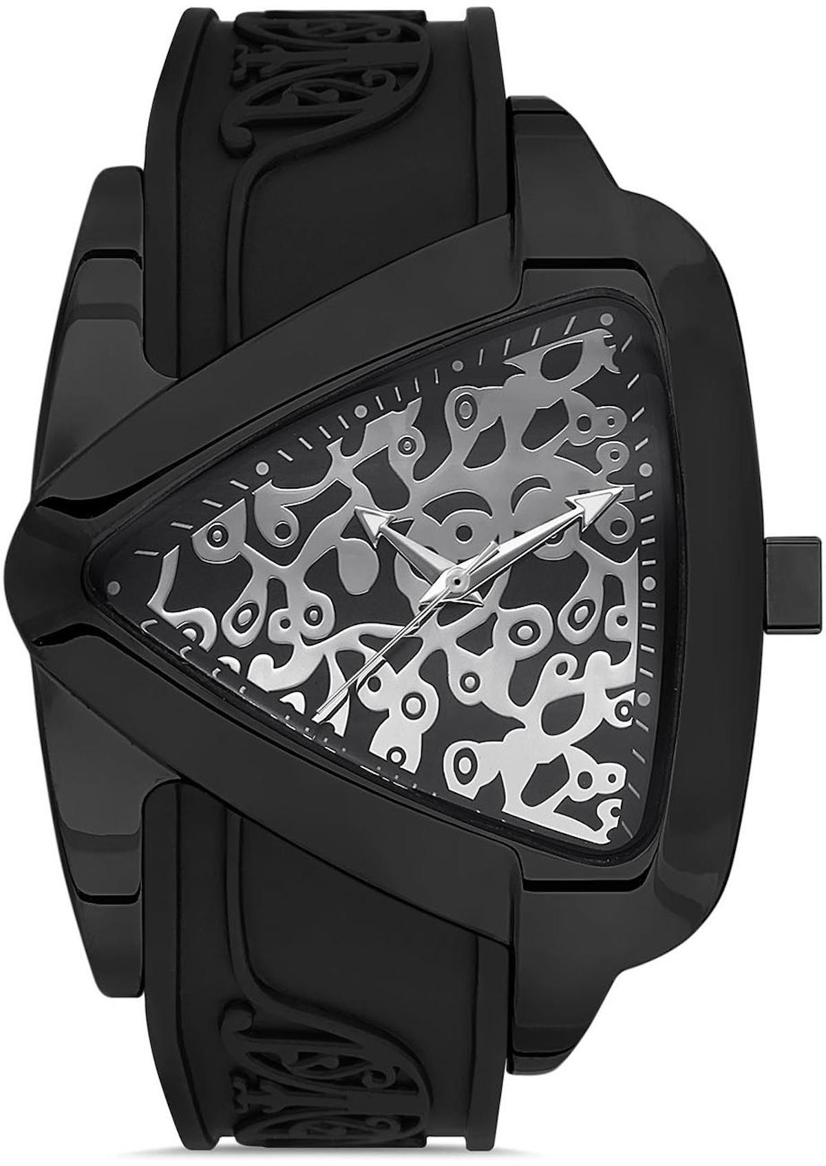 Navimarine NM145-02 Takvimli 45 mm Siyah Silikon Kordon Analog Kol Saati