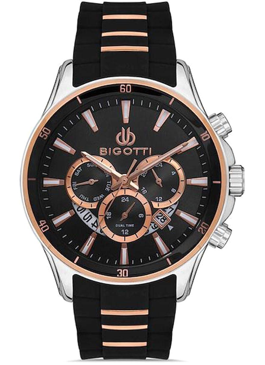 Bigotti BG.1.10420.3 Takvimli Siyah Silikon Kordon Analog Erkek Kol Saati