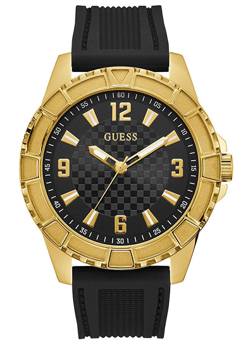 Guess GUU1364G1M Siyah Silikon Kordon Analog Erkek Kol Saati