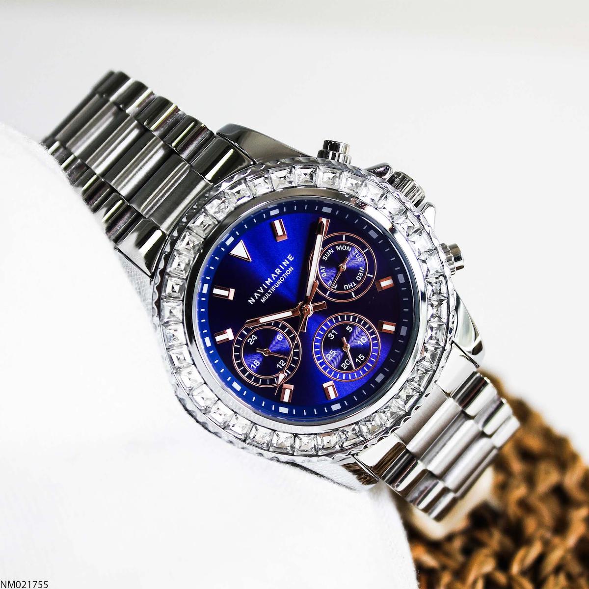 Navimarine NM021755 Takvimli 45 mm Çelik Kordon Analog Erkek Kol Saati