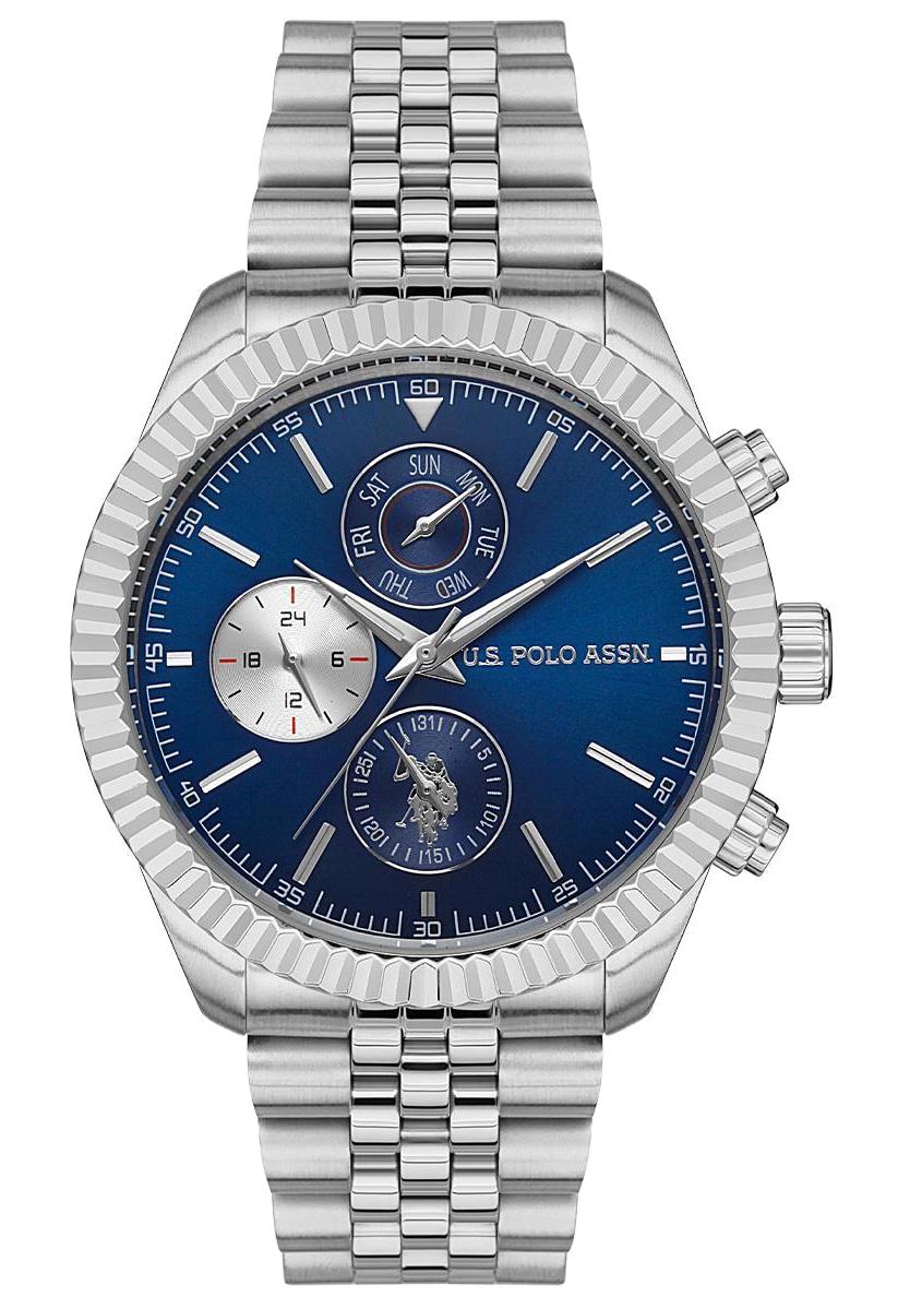 U.S. Polo Assn USPA1054-03 Takvimli 44 mm Çelik Kordon Analog Erkek Kol Saati