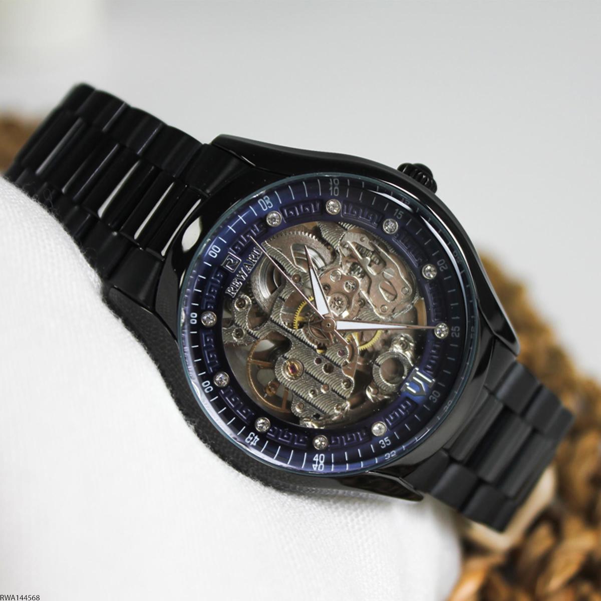 Reward RWA144568 45 mm Siyah Çelik Kordon Analog Erkek Kol Saati