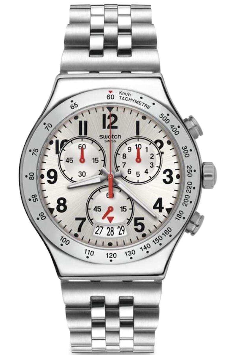 Swatch YVS431GD Takvimli 44 mm Metal Kordon Analog Erkek Kol Saati