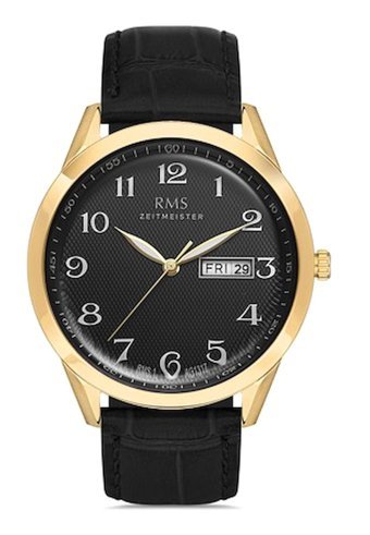 Romanson RMS.1.AG1317.20 Takvimli 41 mm Siyah Deri Kordon Analog Erkek Kol Saati