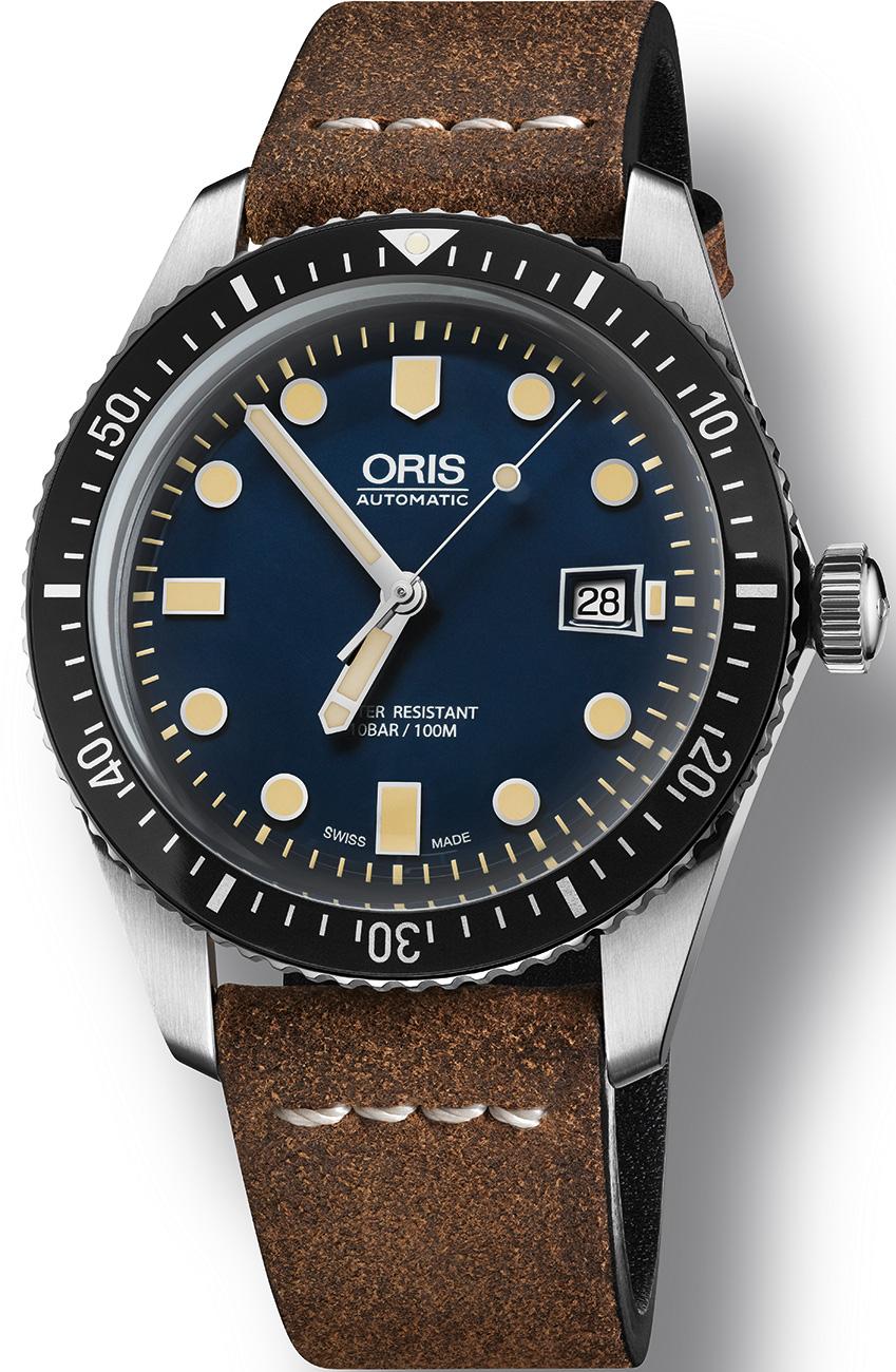 Oris 733-7720-4055-07-5-21-02 Takvimli 42 mm Kahverengi Deri Kordon Analog Kol Saati