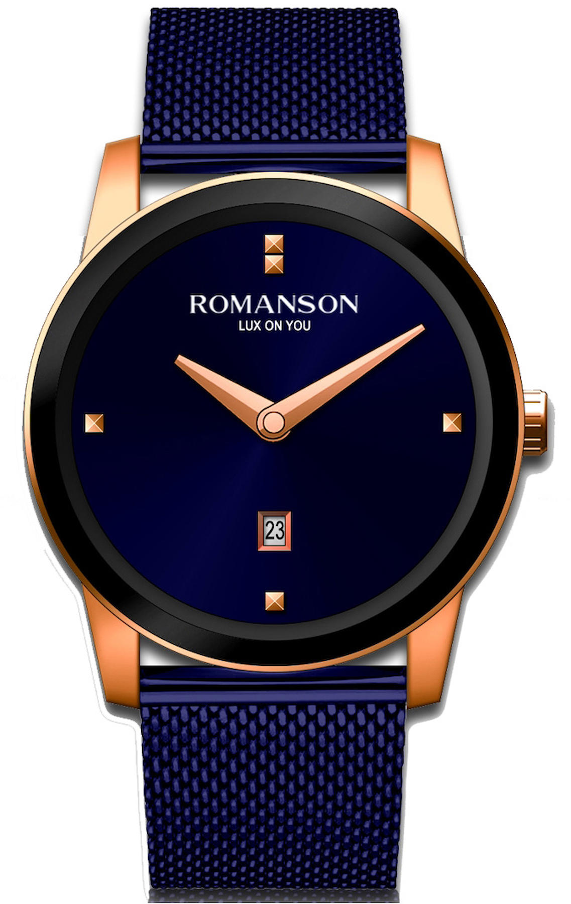 Romanson TM8A23MMURA46R Takvimli 42 mm Çelik Kordon Analog Kol Saati