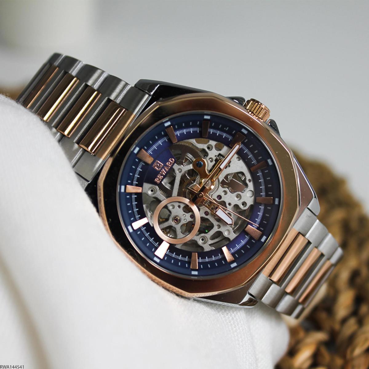 Reward RWA144541 45 mm Gri-Rose Gold Çelik Kordon Analog Erkek Kol Saati