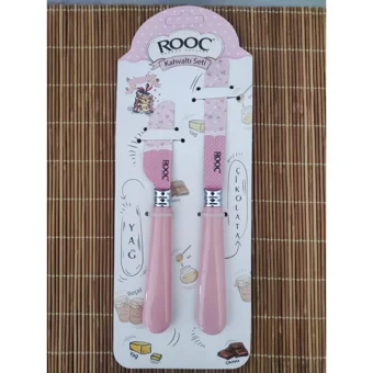 Mavi Köy Rooc 2'Li Kahvaltı Bıçak Seti - Pembe