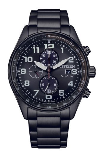 Citizen CA0775-79E Takvimli 43 mm Siyah Çelik Kordon Analog Erkek Kol Saati
