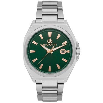 Bigotti BG.1.10449.5 Takvimli 46 mm Çelik Kordon Analog Erkek Kol Saati