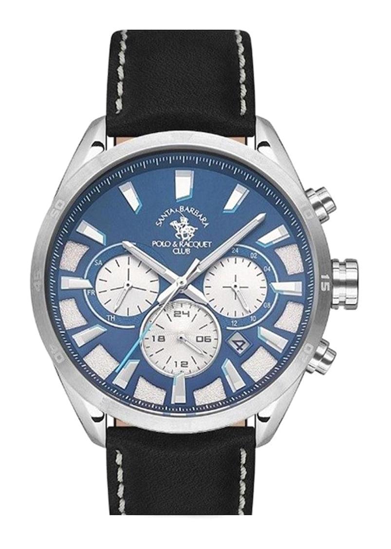 Santa Barbara Polo & Racquet Club SB.7.1138.4 Takvimli Siyah Çelik Kordon Analog Erkek Kol Saati