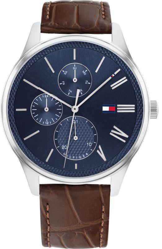 Tommy Hilfiger TH1791847 Takvimli 44 mm Kahverengi Deri Kordon Analog Erkek Kol Saati