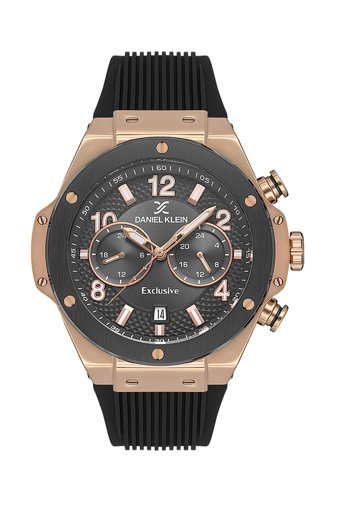 Daniel Klein DK.1.13615.6 Takvimli Siyah Plastik Kordon Analog Erkek Kol Saati