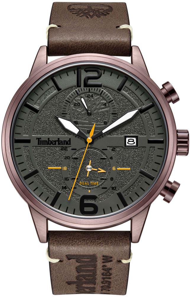 Timberland TDWGF2182303 Pusulalı Takvimli 44 mm Kahverengi Deri Kordon Analog Kol Saati
