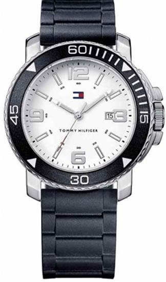 Tommy Hilfiger TH1790821 Takvimli 44 mm Lacivert Silikon Kordon Analog Kol Saati