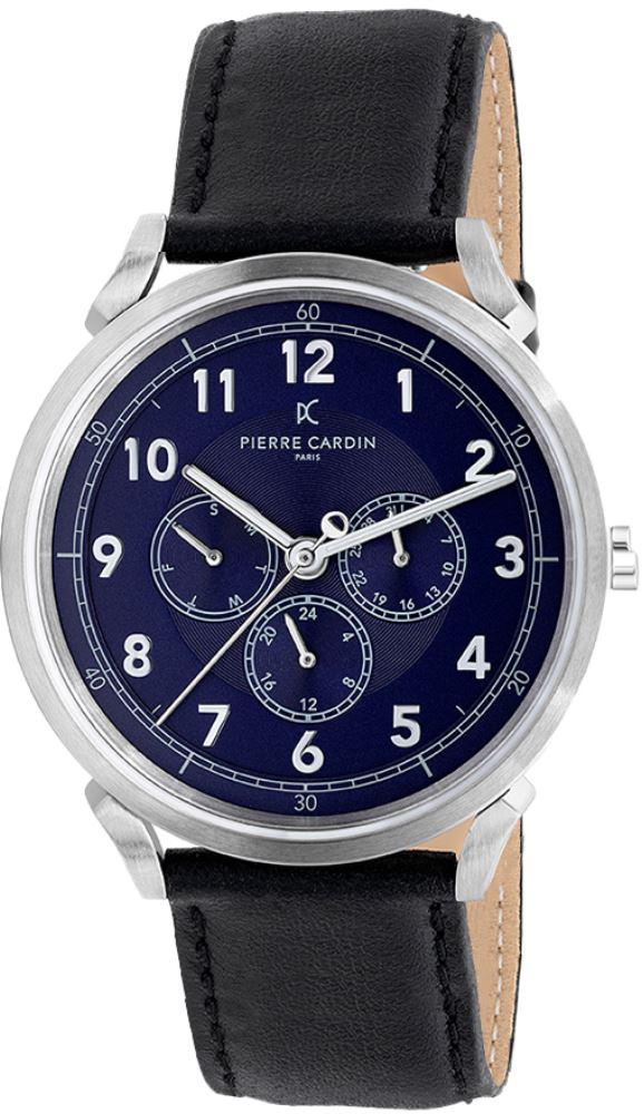 Pierre Cardin PCCPI.2117 Takvimli 42 mm Siyah Deri Kordon Analog Kol Saati