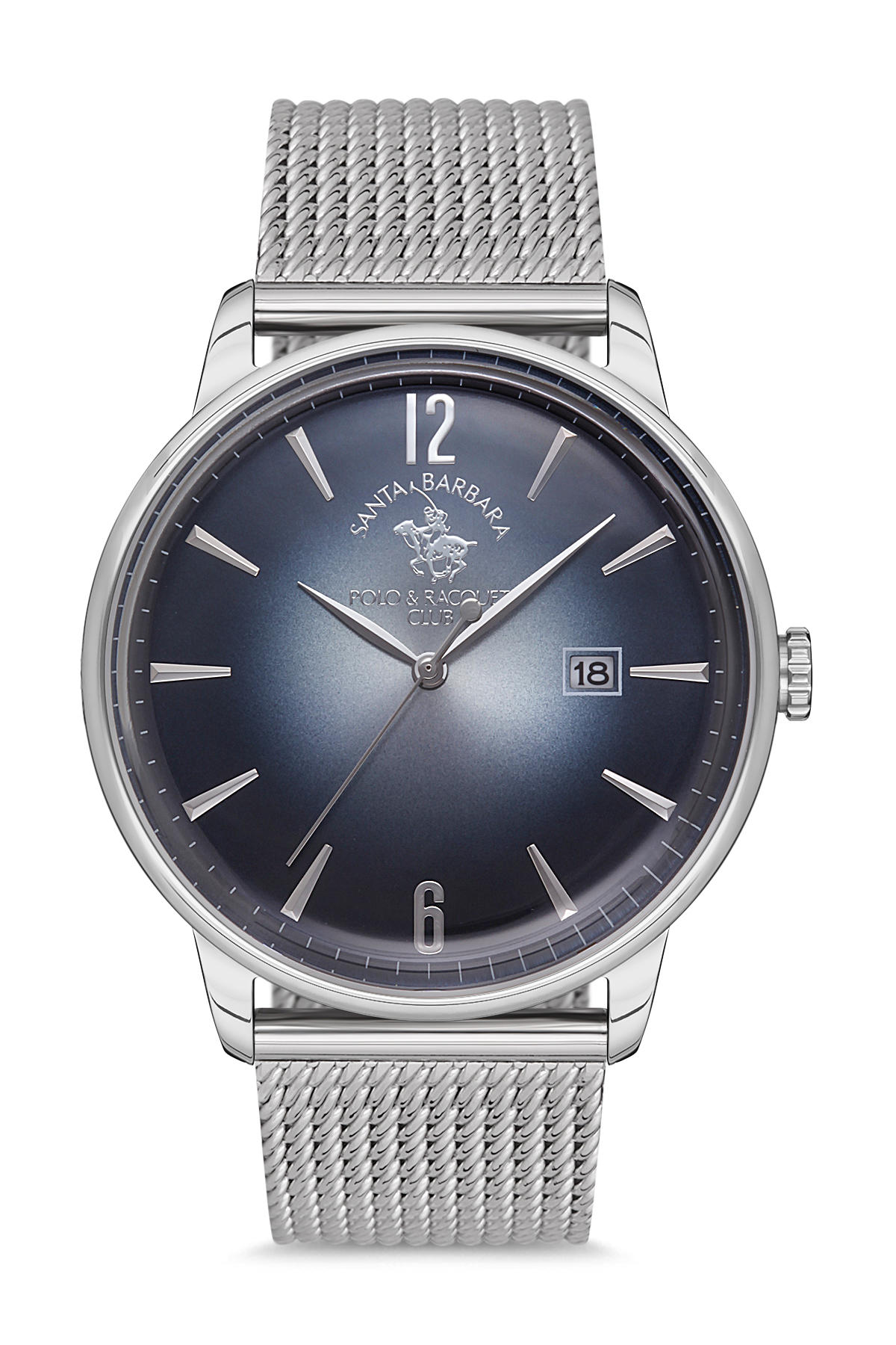 Santa Barbara Polo & Racquet Club SB.1.10110.2 Takvimli 43 mm Metal Kordon Analog Erkek Kol Saati