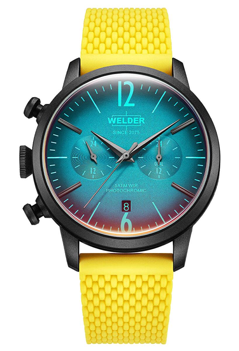 Welder Watch WWRP506 Pusulalı Takvimli 45 mm Sarı Silikon Kordon Analog Erkek Kol Saati