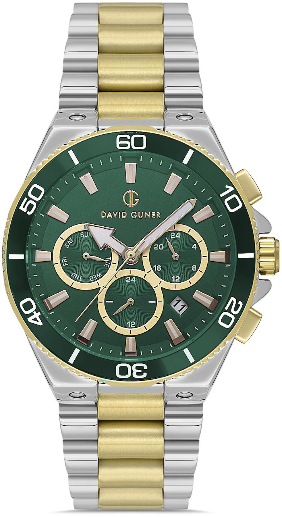 David Guner DG-8654GA-D10 Takvimli 42 mm Altın-Metal Kordon Analog Kol Saati