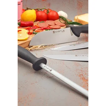 Castle Mutfak Bıçak Seti 4 Parça Santoku Şef Bıçağı Masat Et Sebze Ekmek Kasap Kesme Doğrama Bıçakları