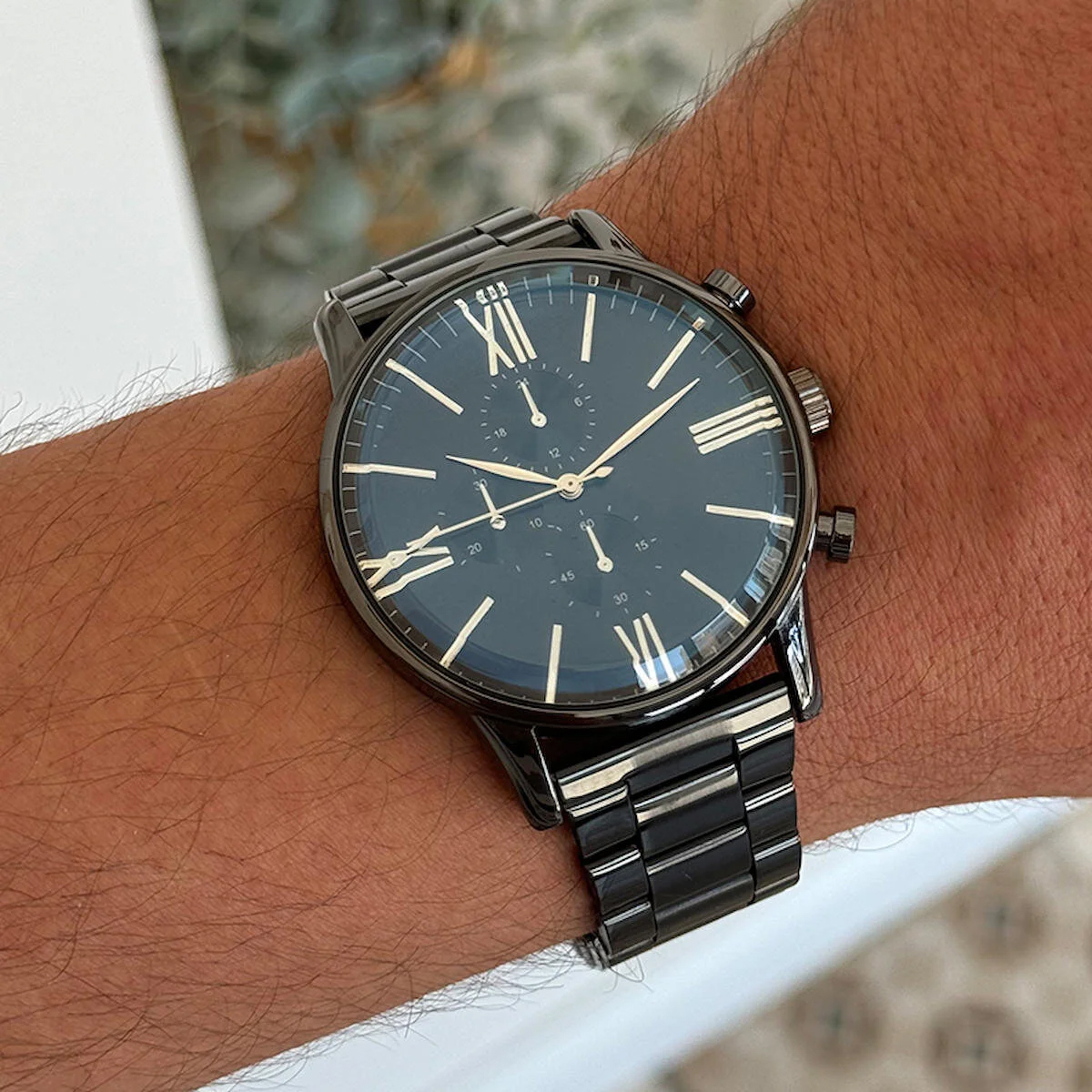 Spectrum SP10 Takvimli 44 mm Altın-Metal Kordon Analog Erkek Kol Saati