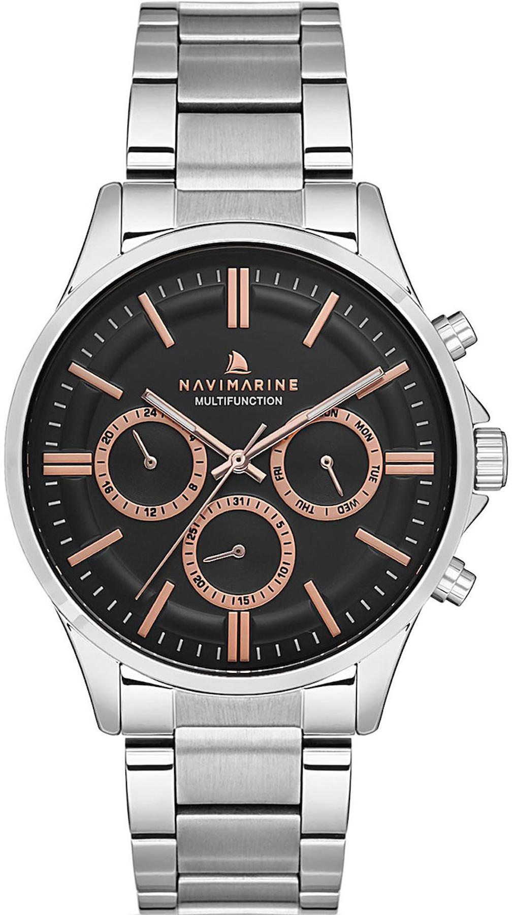 Navimarine NM138-04 Takvimli 41 mm Çelik Kordon Analog Kol Saati