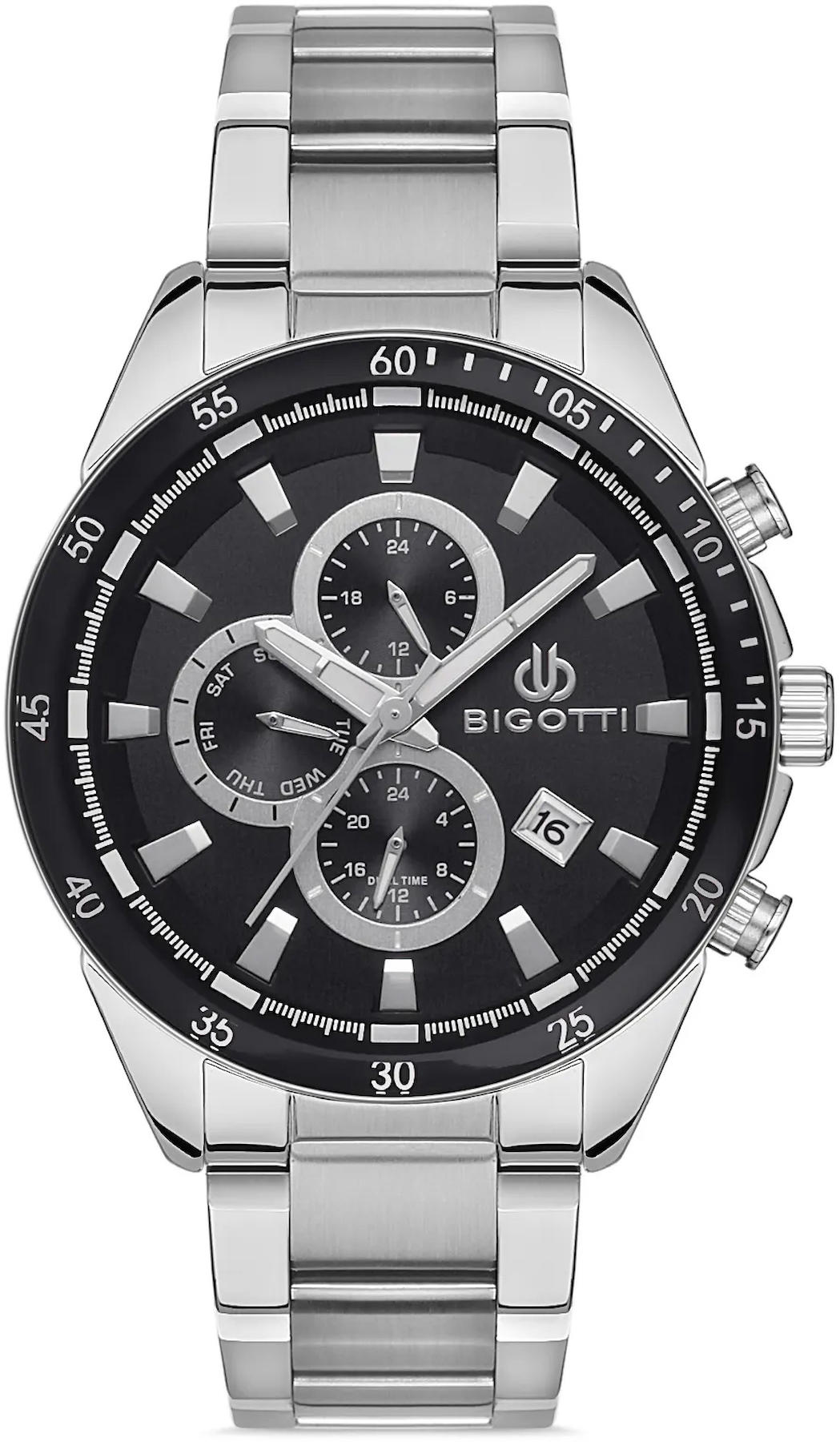 Bigotti BG.1.10416.1 Takvimli 42 mm Çelik Kordon Analog Kol Saati