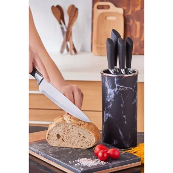 Karaca Black Marble 6 Parça Bıçak Seti