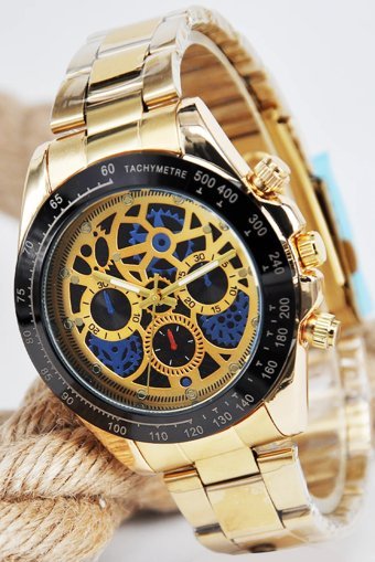 Spectrum STA-1144 45 mm Altın Metal Kordon Analog Erkek Kol Saati