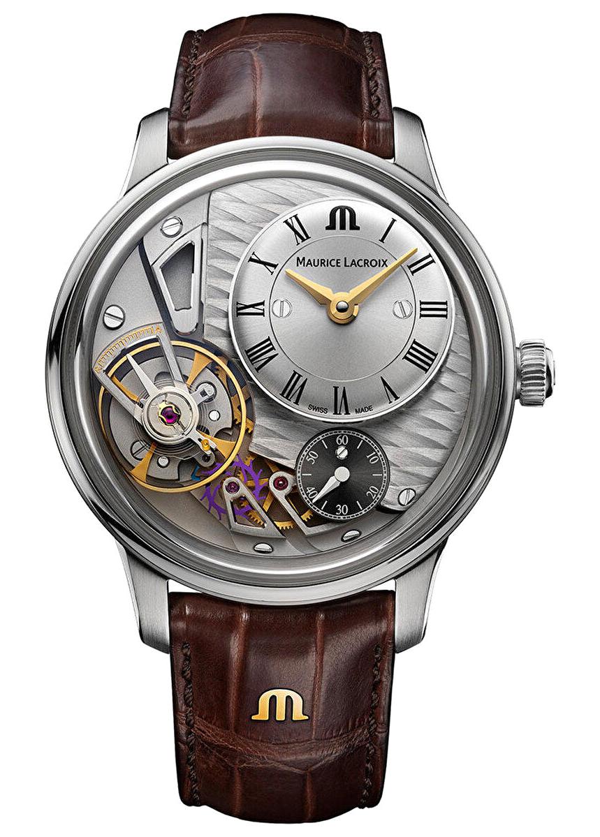 Maurice Lacroix ML-MP6118SS001115-1 Takvimli 43 mm Kahverengi Deri Kordon Analog Erkek Kol Saati