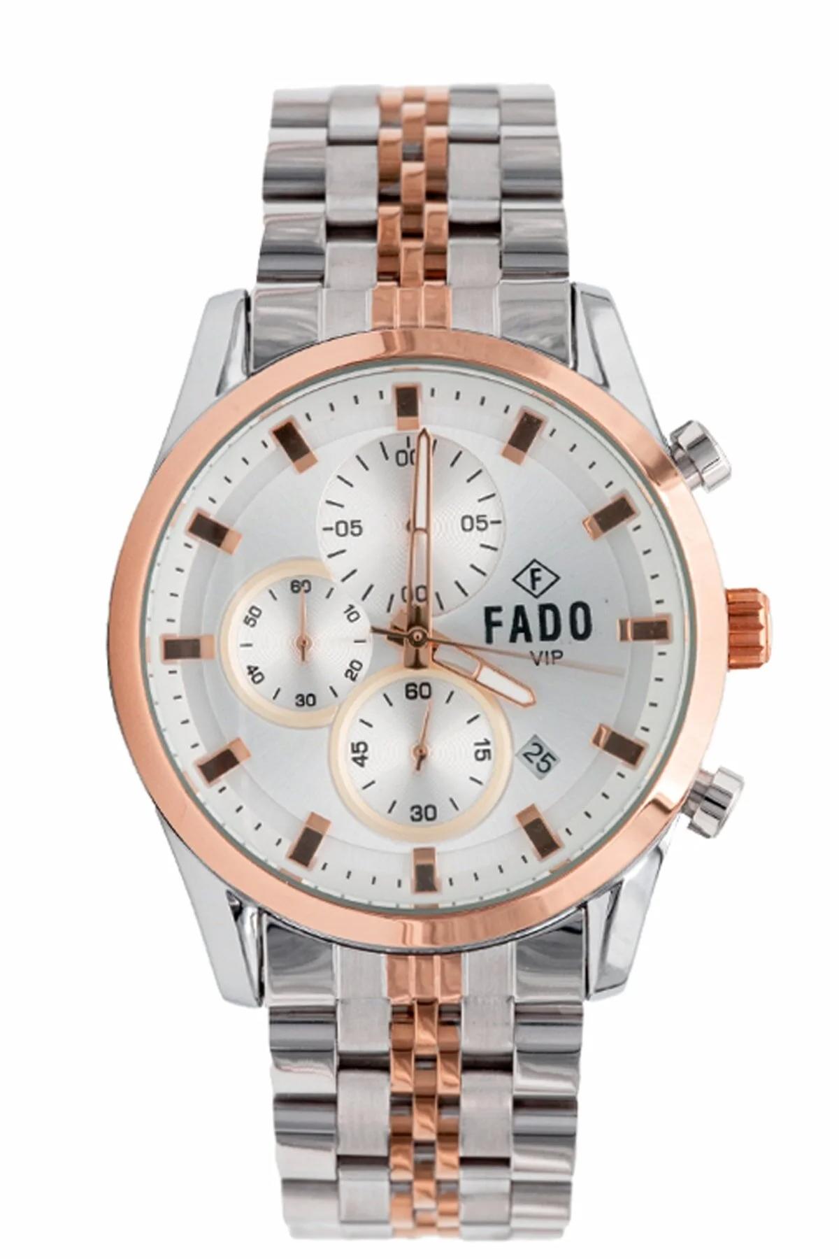 Q&Q RH0153 Takvimli Gri-Rose Gold Kordon Analog Kol Saati