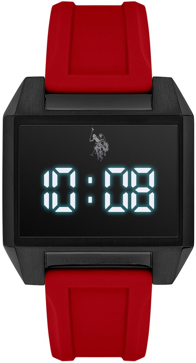 U.S. Polo Assn USPA1047-02 Takvimli 43 mm Kırmızı Silikon Kordon Analog Erkek Kol Saati
