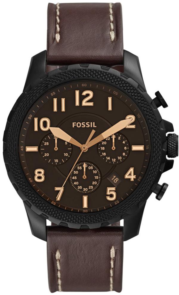 Fossil FFS5601 Takvimli 46 mm Kahverengi Deri Kordon Analog Erkek Kol Saati