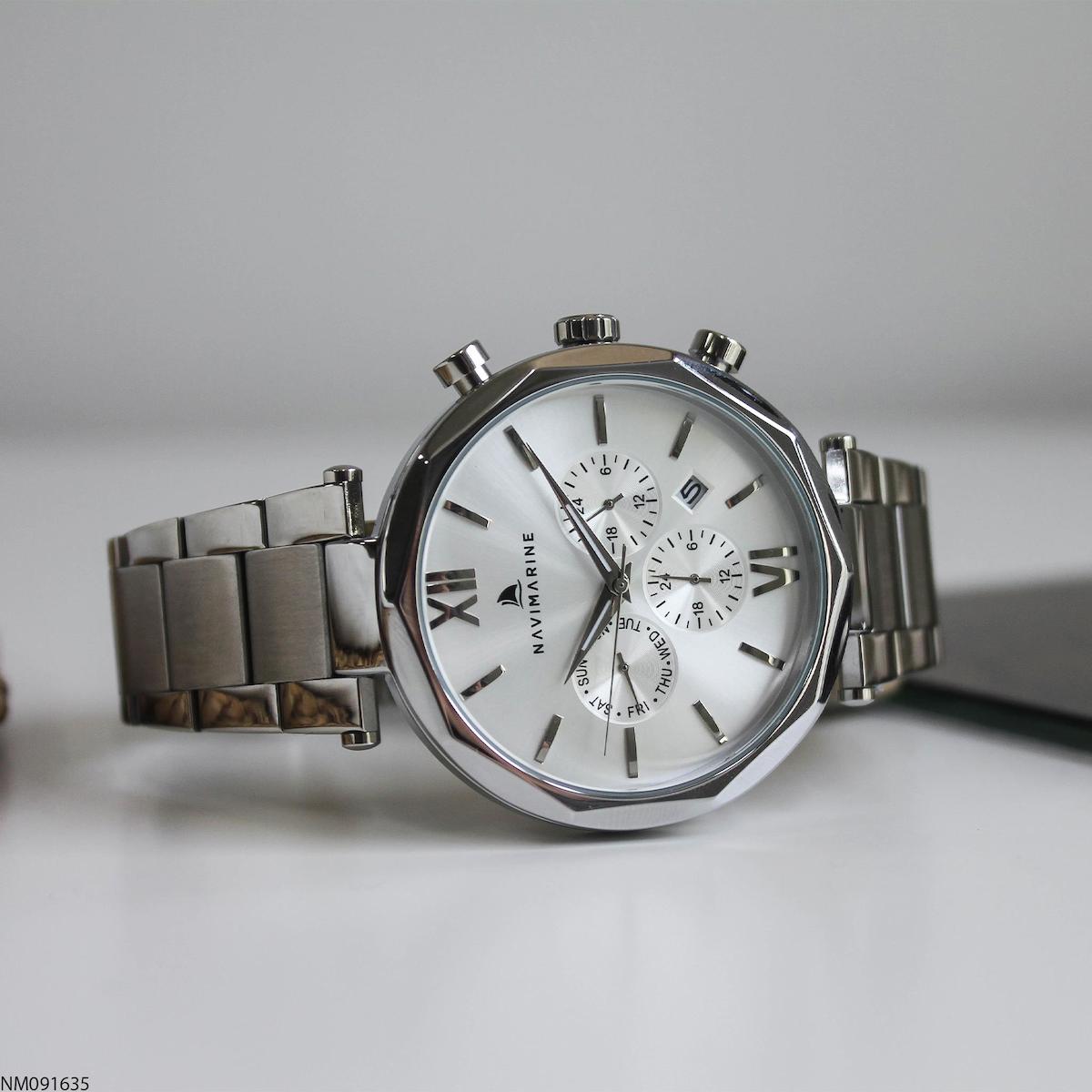 Navimarine NM091635 44 mm Çelik Kordon Analog Erkek Kol Saati