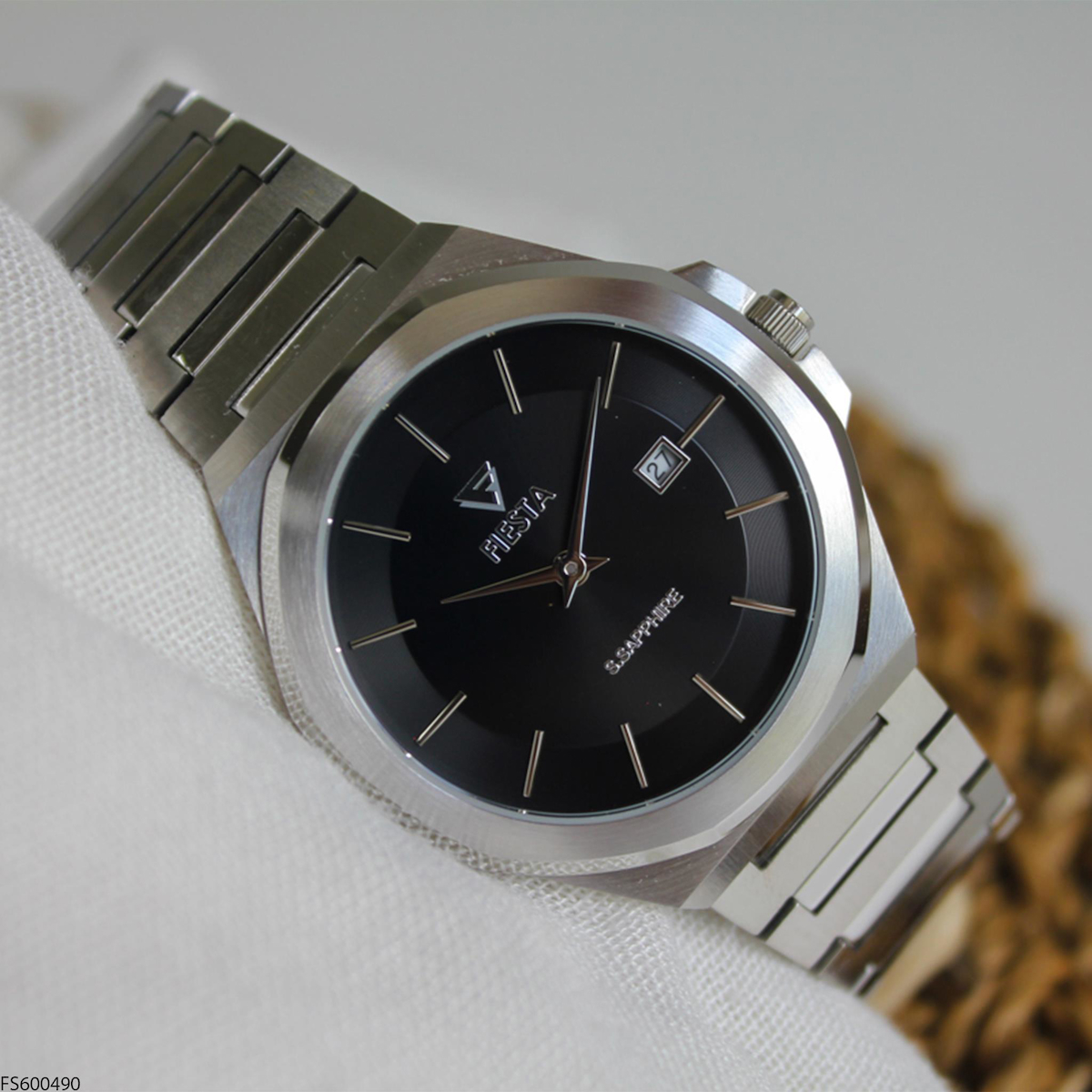 Fiesta FS600490 Takvimli 42 mm Çelik Kordon Analog Erkek Kol Saati
