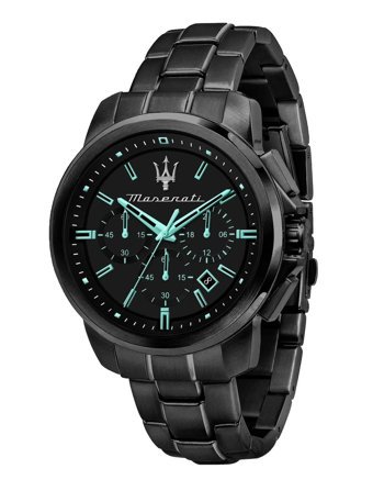 Maserati R8873644003 Takvimli 44 mm Siyah Çelik Kordon Analog Erkek Kol Saati