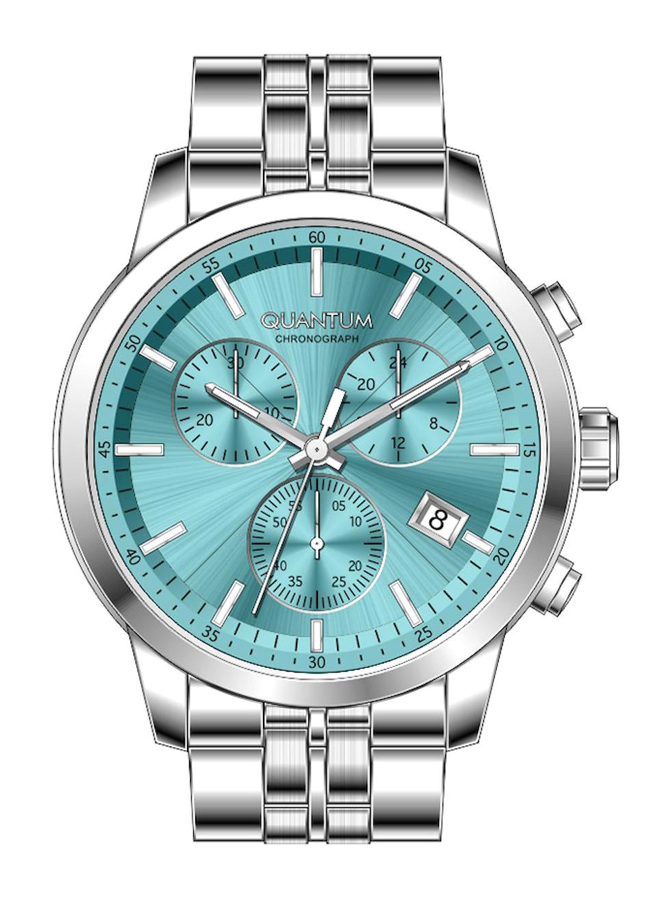 Quantum PWG1008.300 Takvimli 45 mm Çelik Kordon Analog Erkek Kol Saati