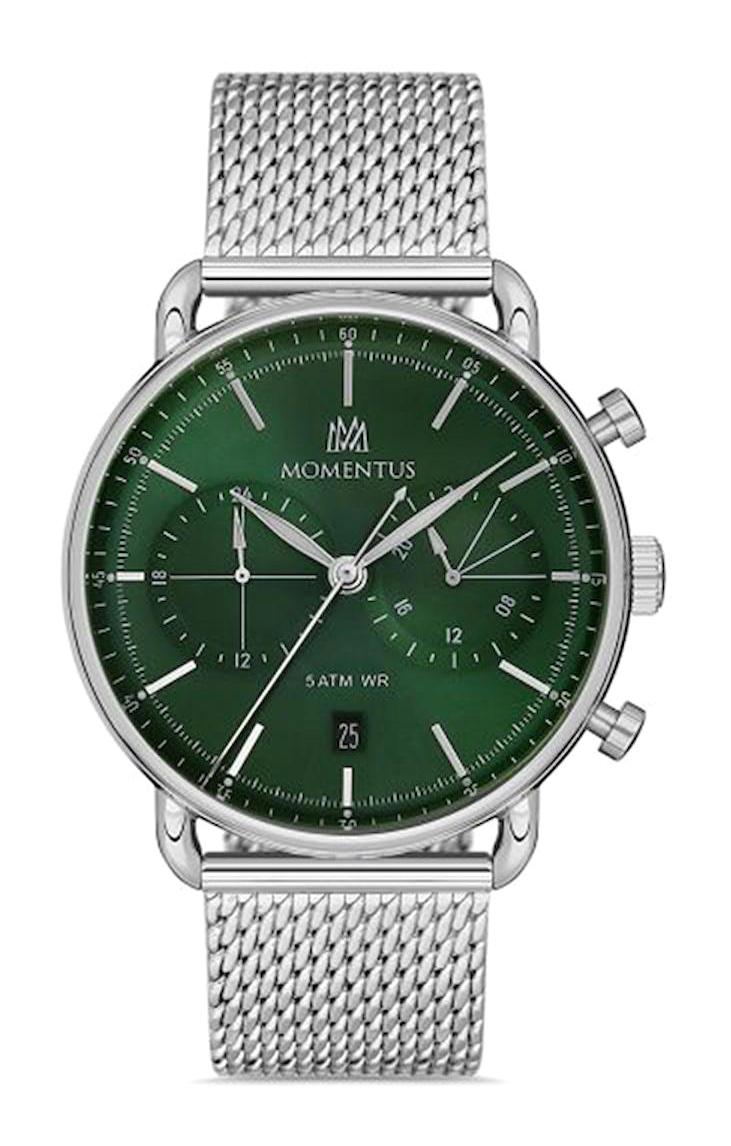 Momentus CC286S-15SS Takvimli 43 mm Çelik Kordon Analog Erkek Kol Saati